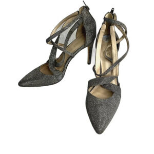 Nine West Sparkly Glitter Strappy High‎ Heel Size 9